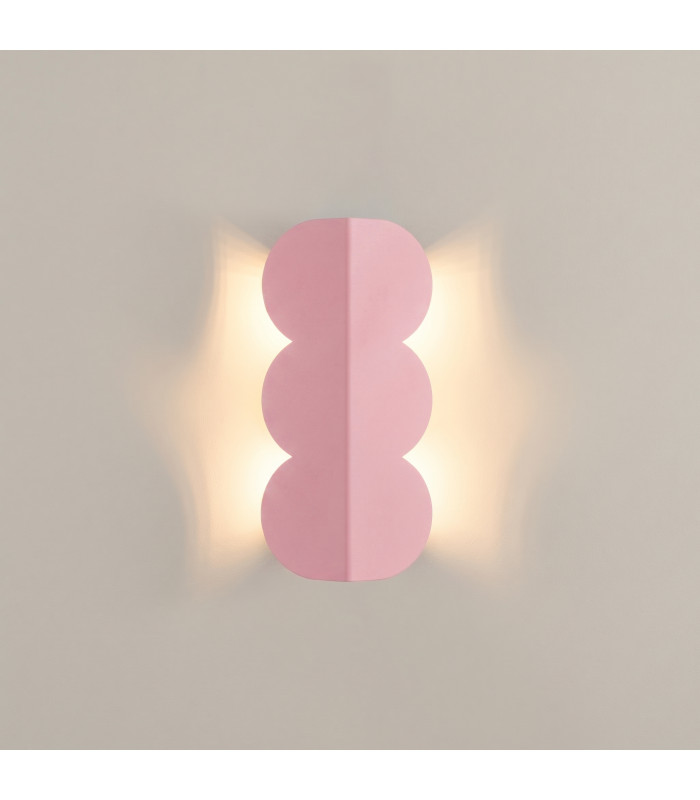 Biscuit Flush Wall Lamp Pink 2x G9-7