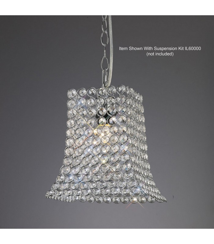Crystal Curved Trapezium SHADE ONLY Polished Chrome, Crystal - 2