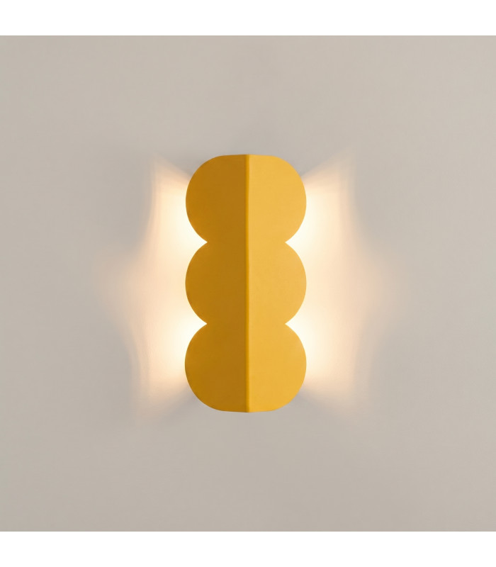 Biscuit Flush Wall Lamp Yellow 2x G9-7