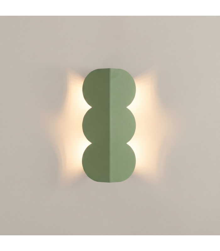 Biscuit Flush Wall Lamp Green 2x G9-7