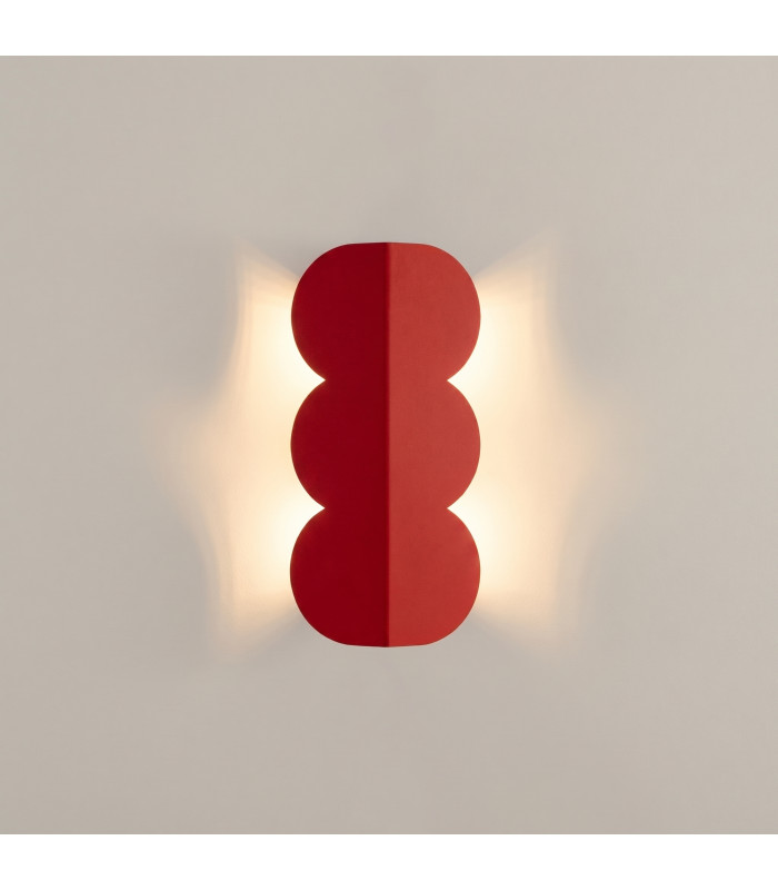 Biscuit Flush Wall Lamp Red Ochre 2x G9-7