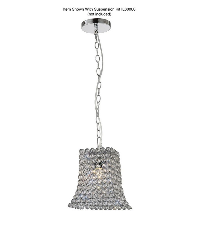 Crystal Curved Trapezium SHADE ONLY Polished Chrome, Crystal - 4