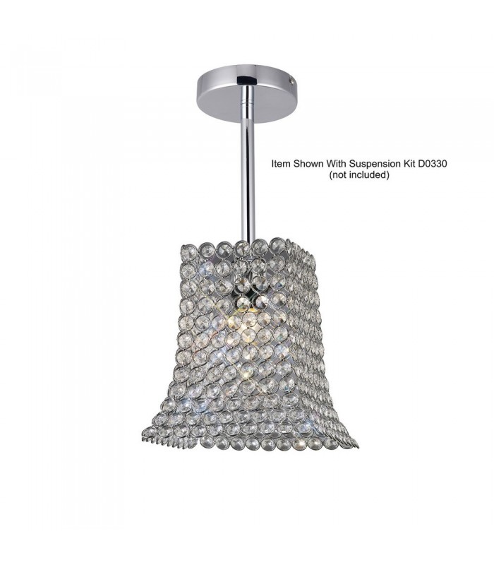 Crystal Curved Trapezium SHADE ONLY Polished Chrome, Crystal - 5