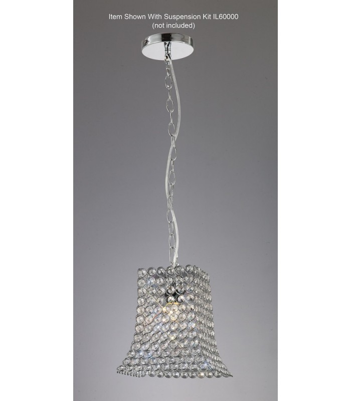 Crystal Curved Trapezium SHADE ONLY Polished Chrome, Crystal - 6