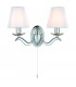 2 Light Indoor Candle Wall Light Chrome with Shades, E14 - 1