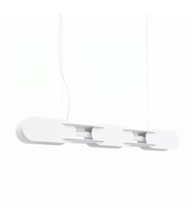 Chain 91cm LED Bar Pendant Ceiling Light White 3000K-1