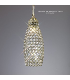 Crystal Drum SHADE ONLY Antique Brass, Crystal - 2