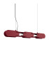 Chain 91cm LED Bar Pendant Ceiling Light Burgundy 3000K-1
