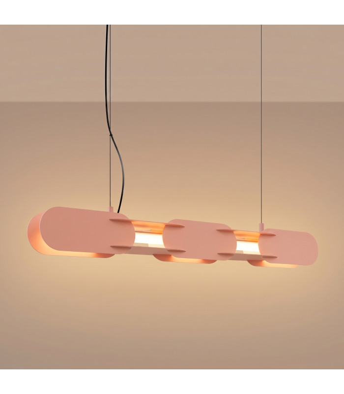 Chain 91cm LED Bar Pendant Ceiling Light Peach 3000K-3
