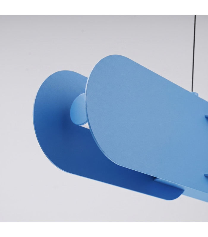 Chain 91cm LED Bar Pendant Ceiling Light Blue 3000K-5