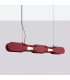 Chain 91cm LED Bar Pendant Ceiling Light Burgundy 3000K-2