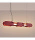 Chain 91cm LED Bar Pendant Ceiling Light Burgundy 3000K-3