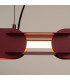 Chain 91cm LED Bar Pendant Ceiling Light Burgundy 3000K-4