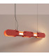 Chain 91cm LED Bar Pendant Ceiling Light Red 3000K-3