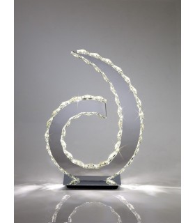 Table Lamp D Shape Light 18 X 0.5W LED Polished Chrome, Crystal 6000K - 2