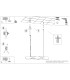 Chain 91cm LED Bar Pendant Ceiling Light Red 3000K-7