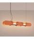 Chain 91cm LED Bar Pendant Ceiling Light Red Ochre 3000K-3