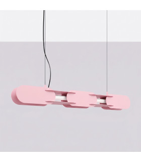 Chain 91cm LED Bar Pendant Ceiling Light Pink 3000K-2