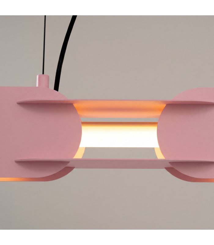 Chain 91cm LED Bar Pendant Ceiling Light Pink 3000K-4