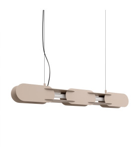 Chain 91cm LED Bar Pendant Ceiling Light Taupe 3000K-1