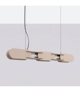 Chain 91cm LED Bar Pendant Ceiling Light Taupe 3000K-2