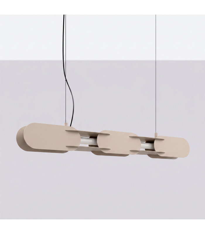 Chain 91cm LED Bar Pendant Ceiling Light Taupe 3000K-2