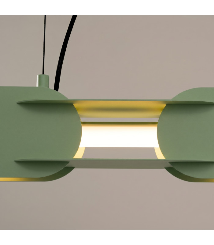 Chain 91cm LED Bar Pendant Ceiling Light Sage 3000K-4