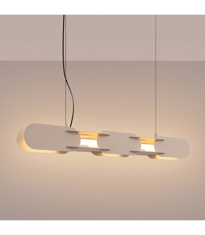 Chain 91cm LED Bar Pendant Ceiling Light Taupe 3000K-3