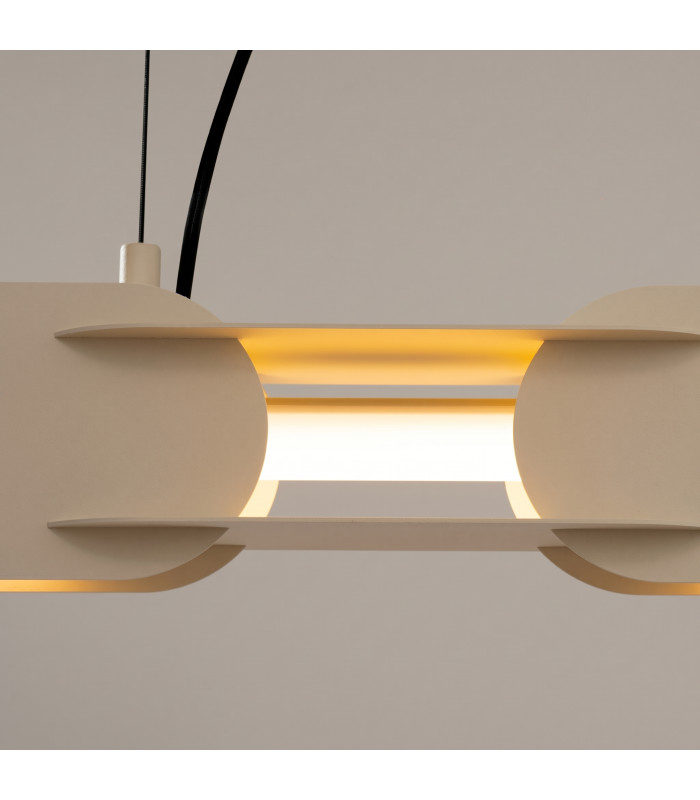 Chain 91cm LED Bar Pendant Ceiling Light Taupe 3000K-4