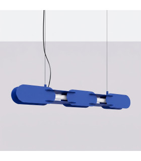Chain 91cm LED Bar Pendant Ceiling Light Ultramarine 3000K-2