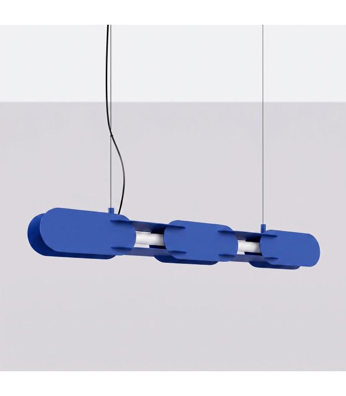 Chain 91cm LED Bar Pendant Ceiling Light Ultramarine 3000K-2