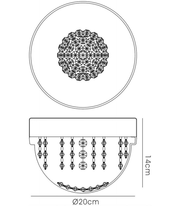 Small Ceiling 6W 500lm LED 4000K Polished Chrome, Crystal - 3