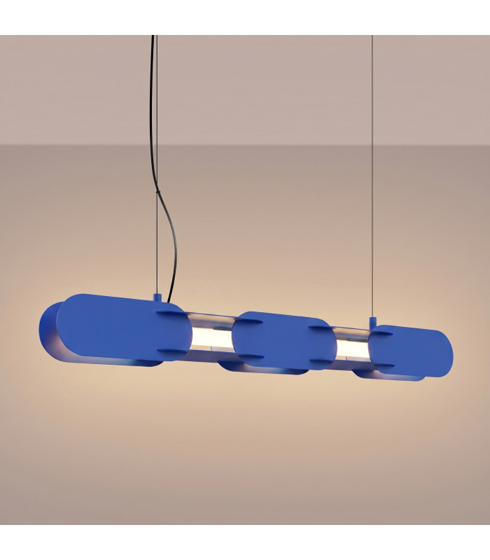Chain 91cm LED Bar Pendant Ceiling Light Ultramarine 3000K-3
