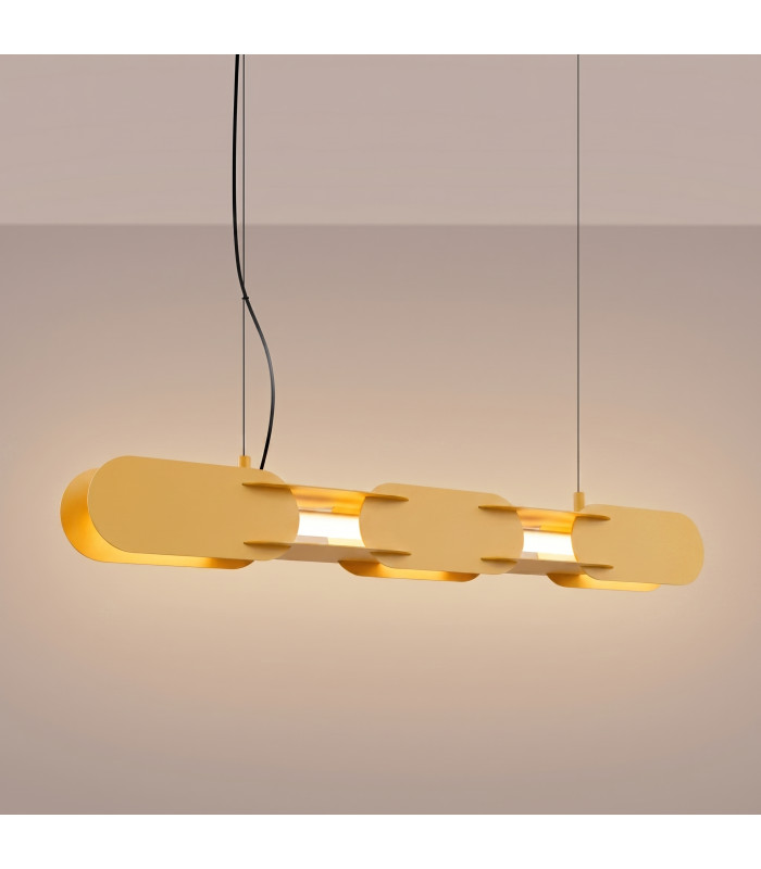 Chain 91cm LED Bar Pendant Ceiling Light Yellow 3000K-3