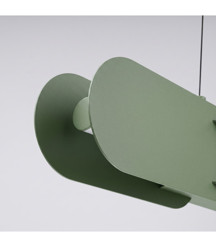 Chain 91cm LED Bar Pendant Ceiling Light Olive Green 3000K-5