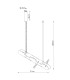 Chain 91cm LED Bar Pendant Ceiling Light Olive Green 3000K-6