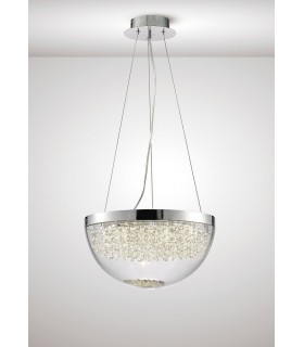Large Ceiling Pendant 21W 1600lm LED 4000K Polished Chrome, Crystal - 2