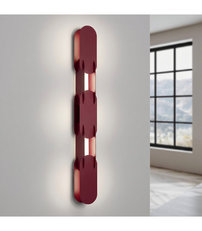 Chain Integrated LED Wall Lamp Burgundy 4000K-3