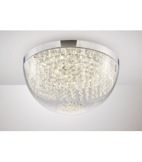 Large Flush Ceiling 21W 1600lm LED 4000K Polished Chrome, Crystal - 2