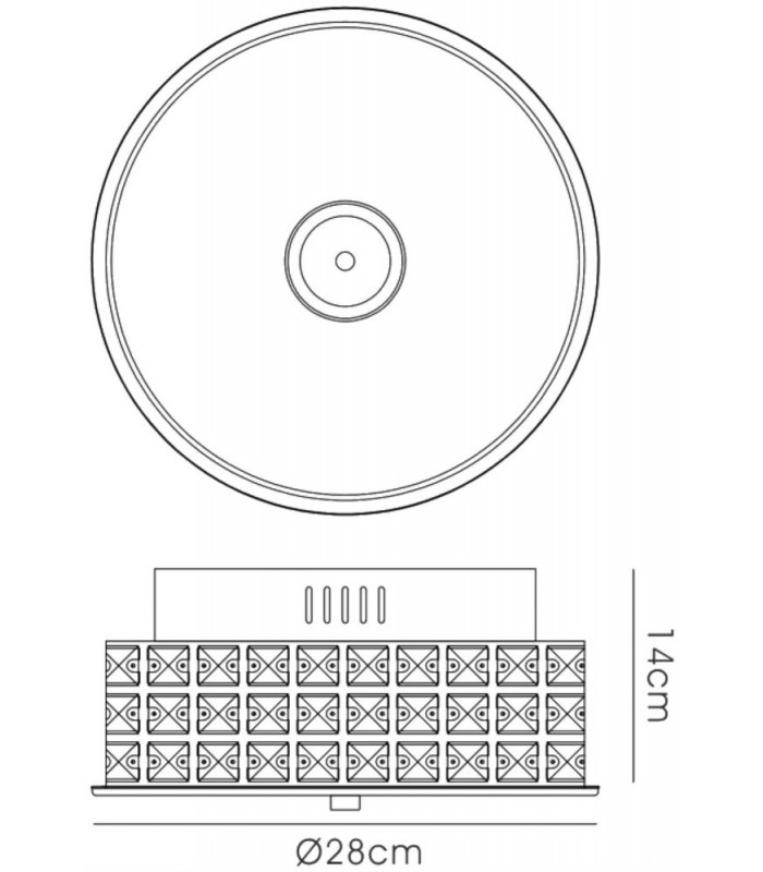 Round Ceiling 18W 1050lm LED 4000K Polished Chrome, Crystal - 3