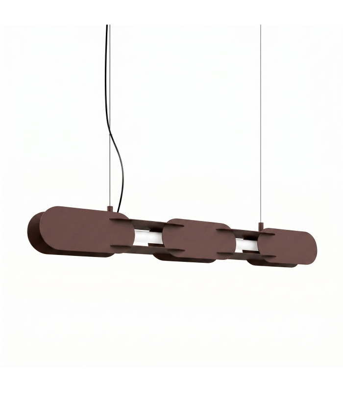 Chain 91cm LED Bar Pendant Ceiling Light Brown 4000K-1