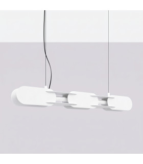 Chain 91cm LED Bar Pendant Ceiling Light White 4000K-2