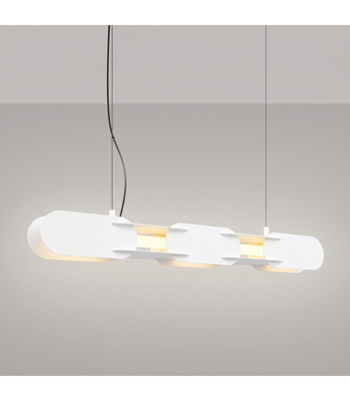 Chain 91cm LED Bar Pendant Ceiling Light White 4000K-3