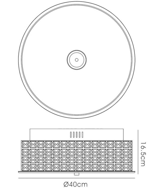 Round Ceiling 30W 1700lm LED 4000K Polished Chrome, Crystal - 3