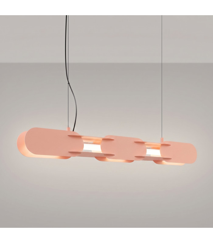 Chain 91cm LED Bar Pendant Ceiling Light Peach 4000K-3