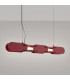 Chain 91cm LED Bar Pendant Ceiling Light Burgundy 4000K-3