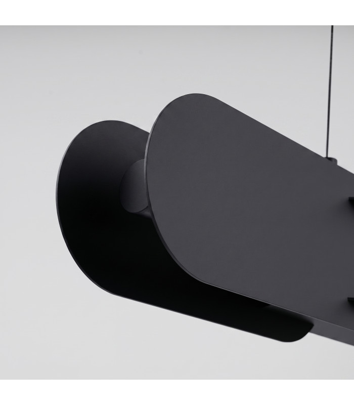 Chain 91cm LED Bar Pendant Ceiling Light Black 4000K-5