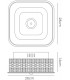 Square Flush Ceiling 18W 1050lm LED 4000K Polished Chrome, Crystal - 3