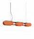 Chain 91cm LED Bar Pendant Ceiling Light Red Ochre 4000K-1