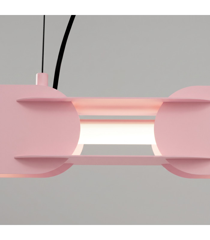 Chain 91cm LED Bar Pendant Ceiling Light Pink 4000K-4
